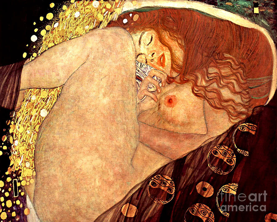 Remastered Art Danae by Gustav Klimt 20220402v2 Painting by Gustav-Klimt