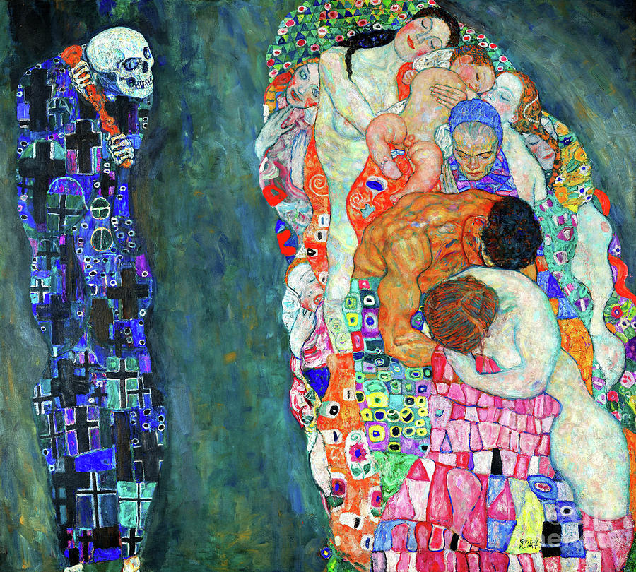 Remastered Art Death And Life by Gustav Klimt 20230408 Painting by Gustav-Klimt