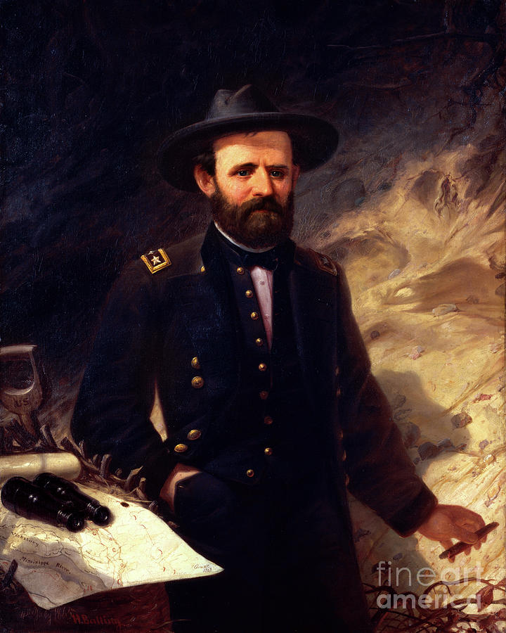 Remastered Art General Ulysses S Grant by Ole Peter Hansen Balling 20220517 Painting by Ole Peter Hansen Balling