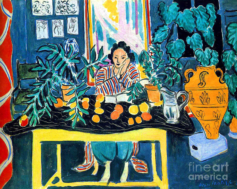 Remastered Art Interior With An Etruscan Vase by Henri Matisse 20231217 Painting by Henri Matisse