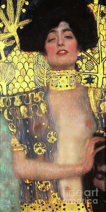 Remastered Art Judith and the Head of Holofernes by Gustav Klimt 20220112 Painting by Gustav-Klimt
