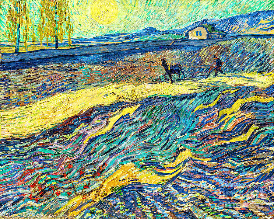 Remastered Art Laborer In A Field by Vincent Van Gogh 20240303 Painting by Vincent Van-Gogh