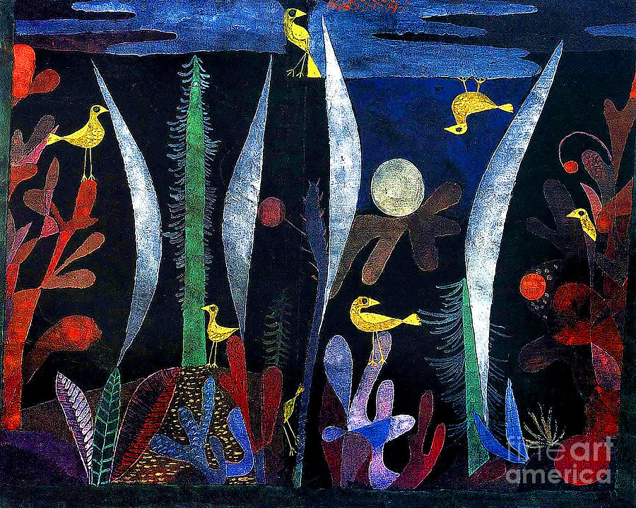 Remastered Art Landscape With Yellow Birds by Paul Klee 20231218 Painting by - Paul Klee