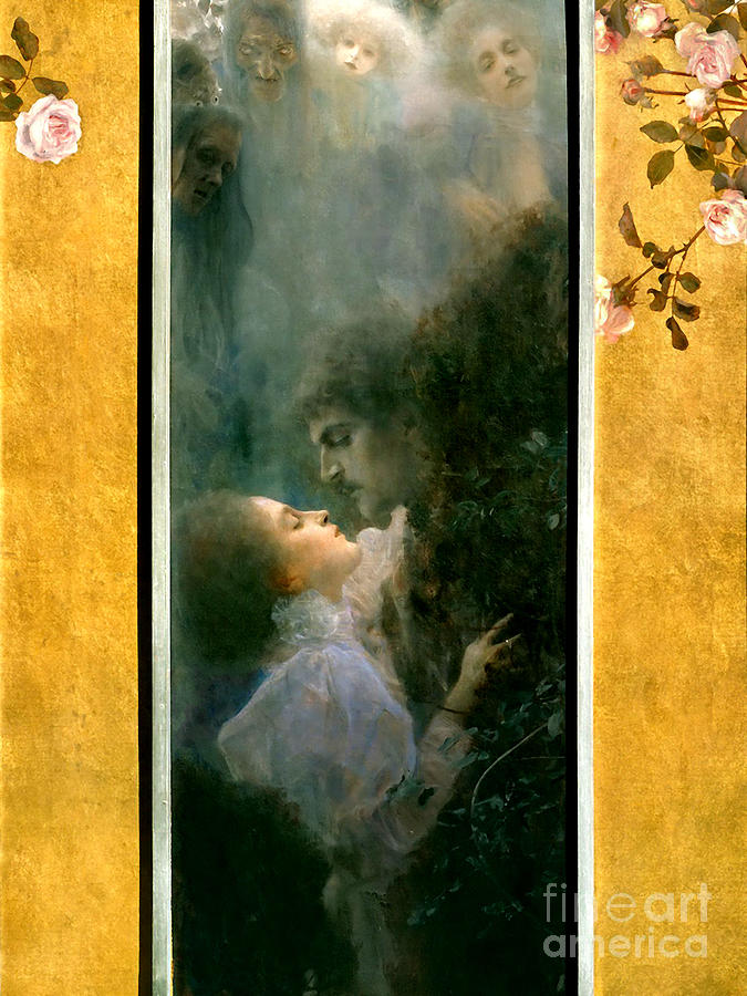 Remastered Art Love by Gustav Klimt 20220402 Painting by Gustav-Klimt