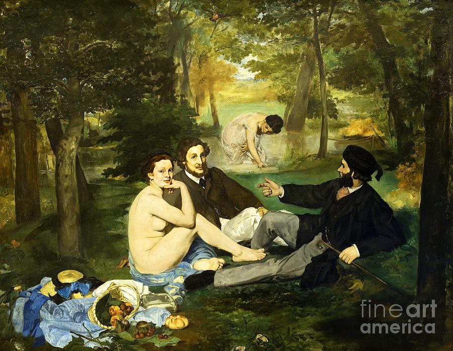 Remastered Art Luncheon On The Grass by Edouard Manet 20231120 Painting by - Edouard Manet