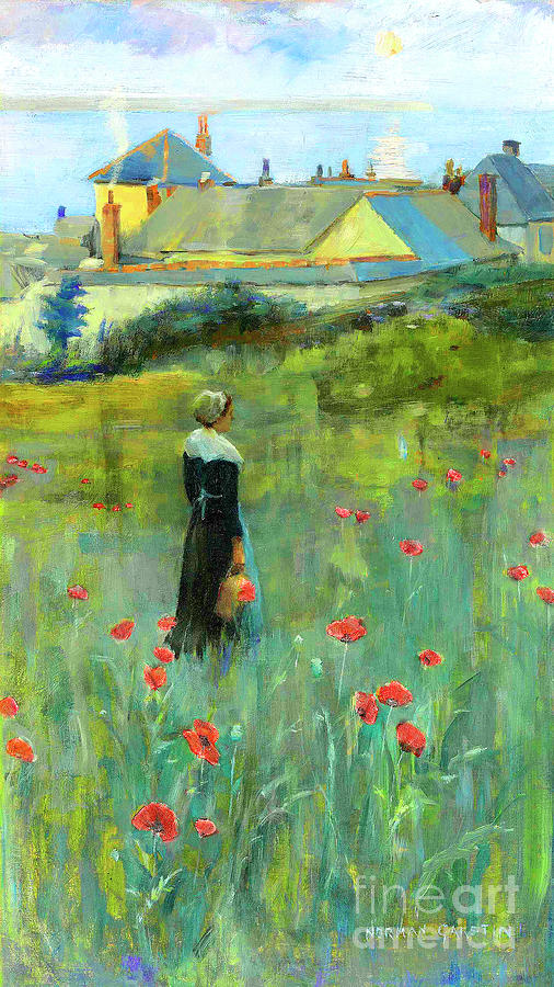Remastered Art Poppies by Norman Garstin 20231219 Painting by Norman Garstin