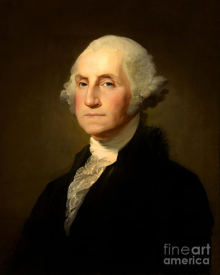 Remastered Art Portrait Of George Washington Restored and Enhanced ...