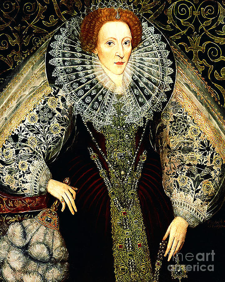 Remastered Art Queen Elizabeth I by John Bettes The Younger 20201024 Painting by John Bettes The Younger
