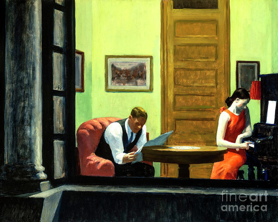 Remastered Art Room In New York by Edward Hopper 20220205 Painting by - Edward Hopper