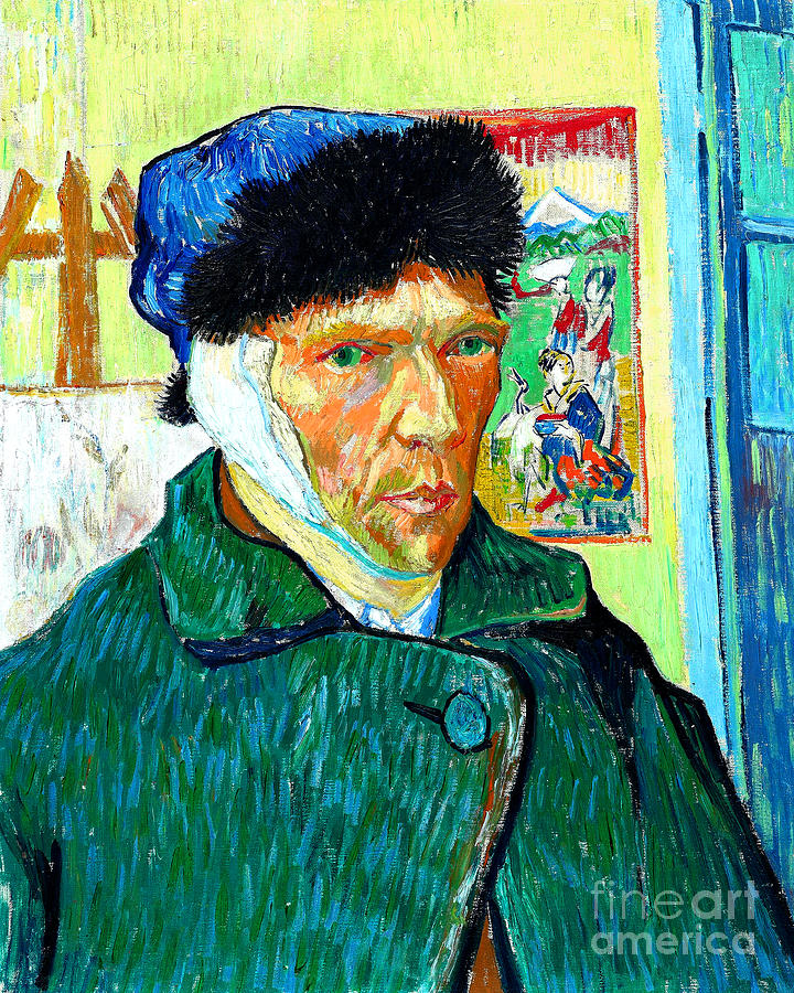 Remastered Art Self Portrait With A Bandaged Ear by Vincent Van Gogh 20220521 Painting by Vincent Van-Gogh