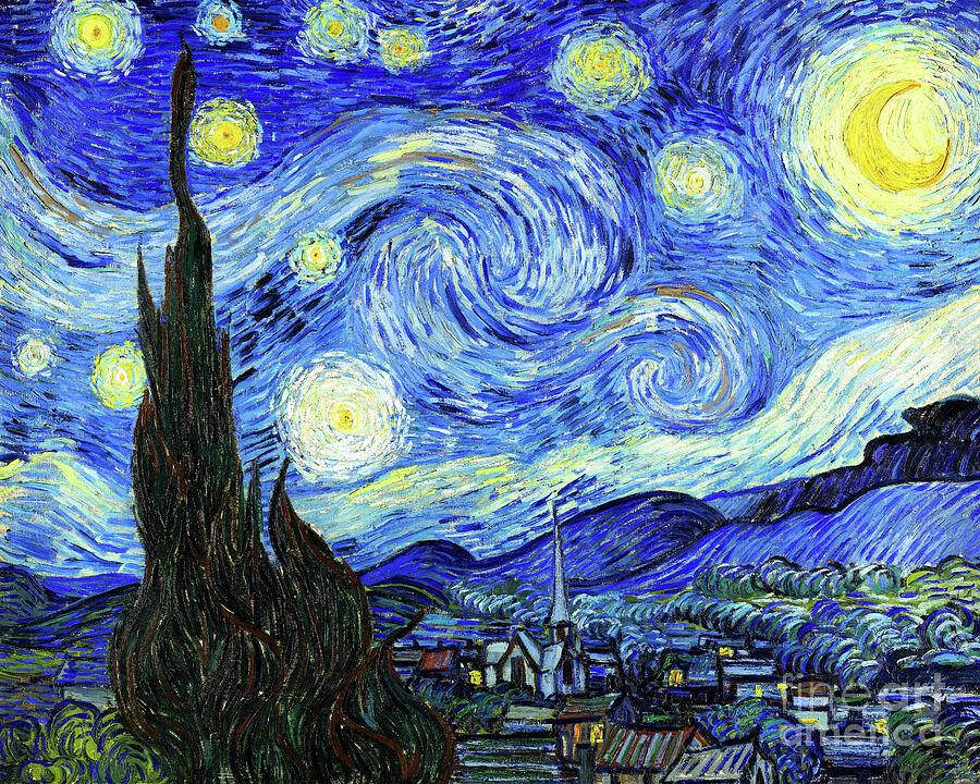Remastered Art Starry Night by Vincent Van Gogh 20220521 Painting by Vincent Vangogh