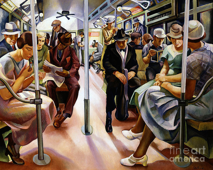 Remastered Art Subway by Lily Furedi 20220128 Painting by Lily Furedi