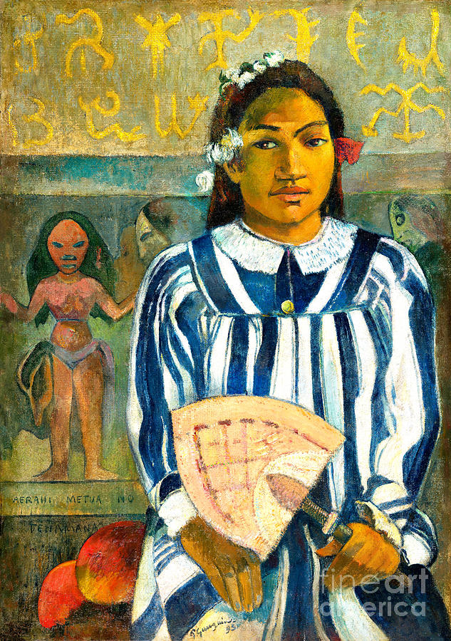 Remastered Art The Ancestors of Tehamana by Paul Gauguin 20231226 Painting by - Paul Gauguin