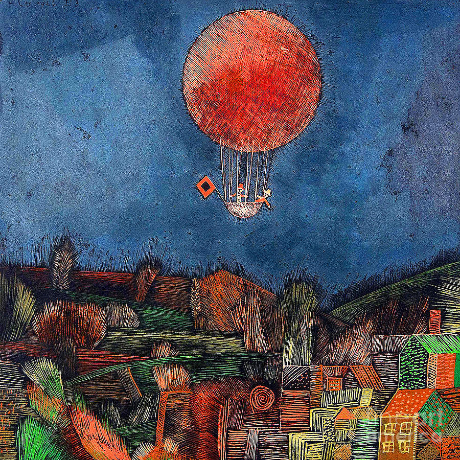 Remastered Art The Balloons by Paul Klee 20220325 square Painting by Paul Klee