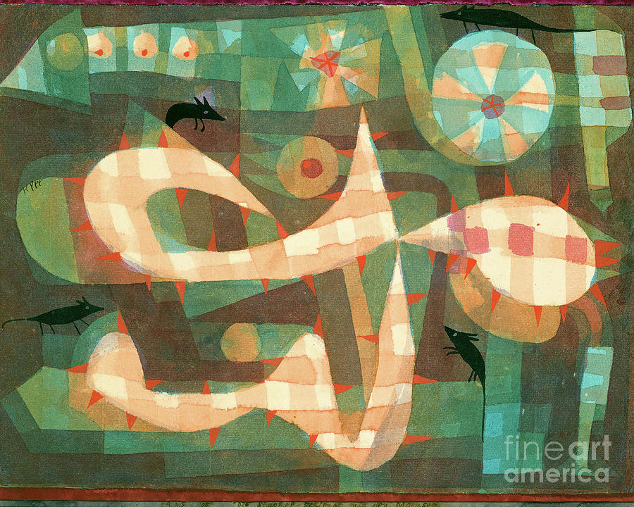 Remastered Art The Barbed Noose With The Mice by Paul Klee 20220122 Painting by - Paul Klee