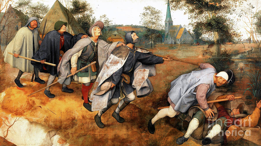 Remastered Art The Blind Leading The Blind by Pieter Bruegel the Elder 20231227 Painting by Pieter Bruegel the Elder