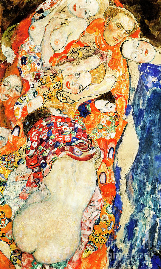 Remastered Art The Bride by Gustav Klimt 20220402 Painting by Gustav-Klimt