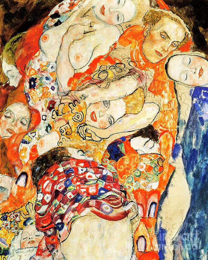 Remastered Art The Bride by Gustav Klimt 20220402 v2 Painting by Gustav-Klimt
