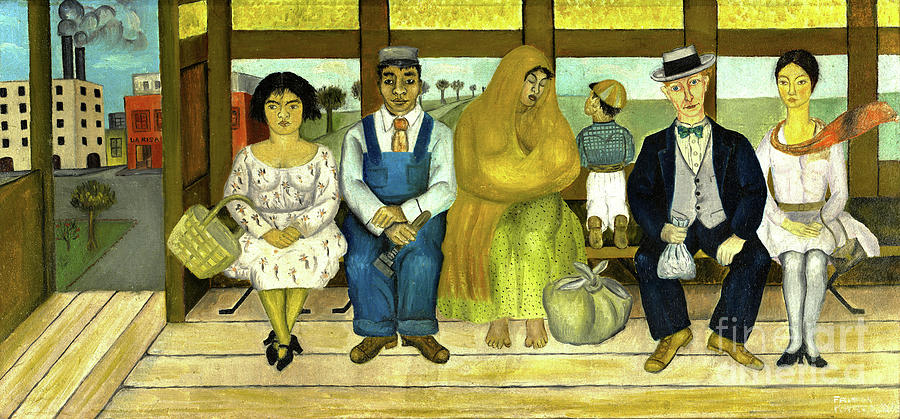 Transportation Painting - Remastered Art The Bus by Frida Kahlo 202201014 by Frida Kahlo