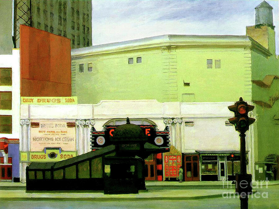 Remastered Art The Circle Theatre by Edward Hopper 20240229 Painting by - Edward Hopper