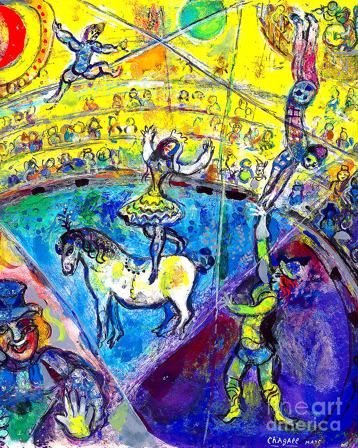 Fantasy Painting - Remastered Art The Circus Horse Marc Chagall 20220115 v2 by Marc Chagall
