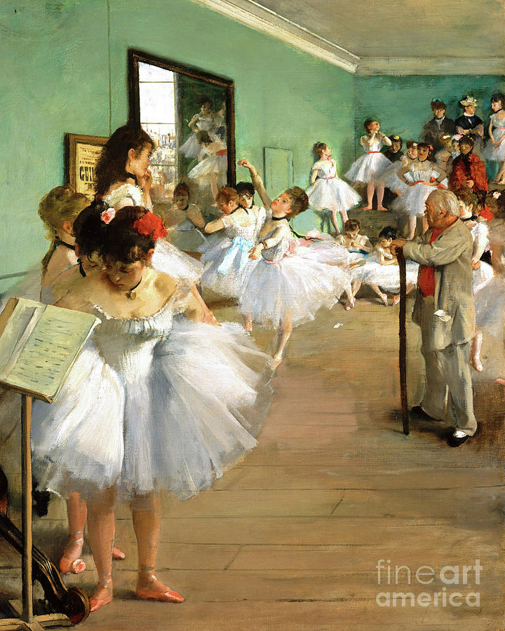 Remastered Art The Dance Class by Edgar Degas 20220506 Painting by Edgar-Degas