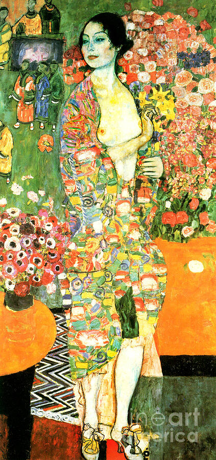 Remastered Art The Dancer by Gustav Klimt 20240208 Painting by Gustav-Klimt
