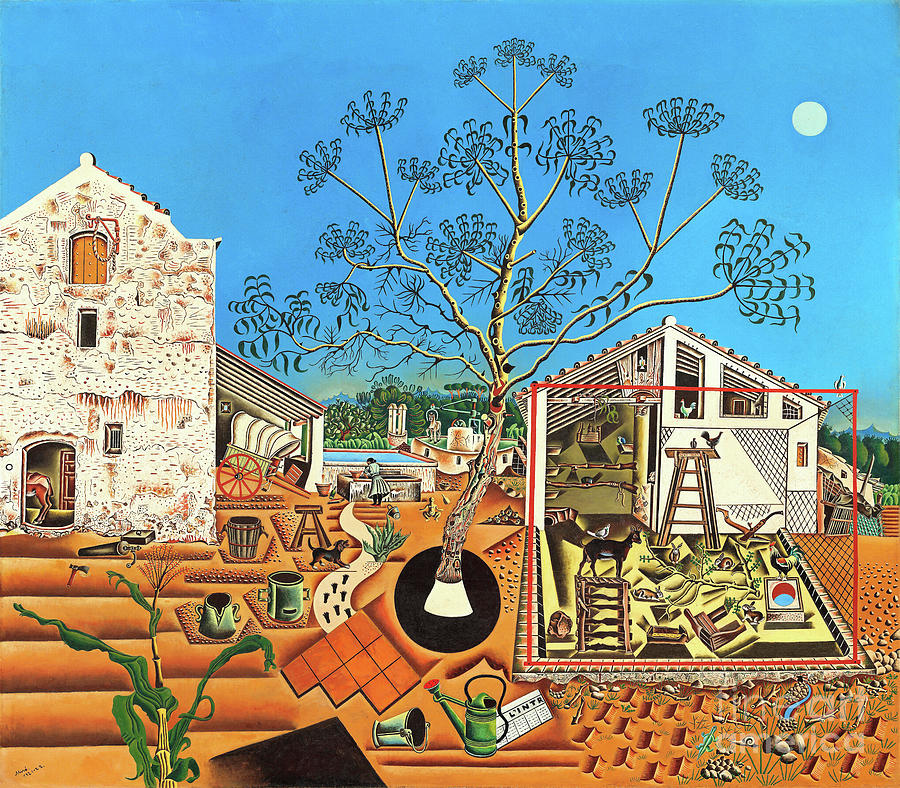 Remastered Art The Farm by Joan Miro 20231230 Painting by Joan Miro
