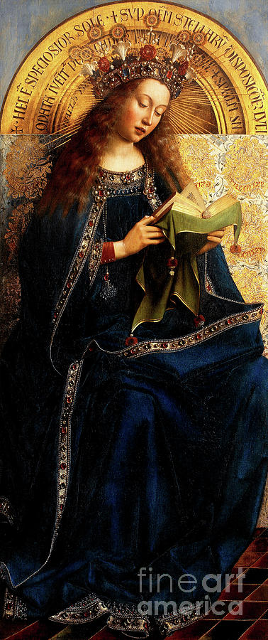 Remastered Art The Ghent Altarpiece Virgin Mary by Jan Van Eyck ...