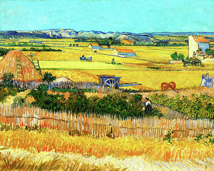 Remastered Art The Harvest by Vincent Van Gogh 20230417 Painting by Vincent Van-Gogh