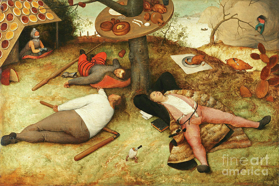 Remastered Art The Land of Cockaigne by Pieter Bruegel the Elder 20231219 Painting by Pieter Bruegel the Elder