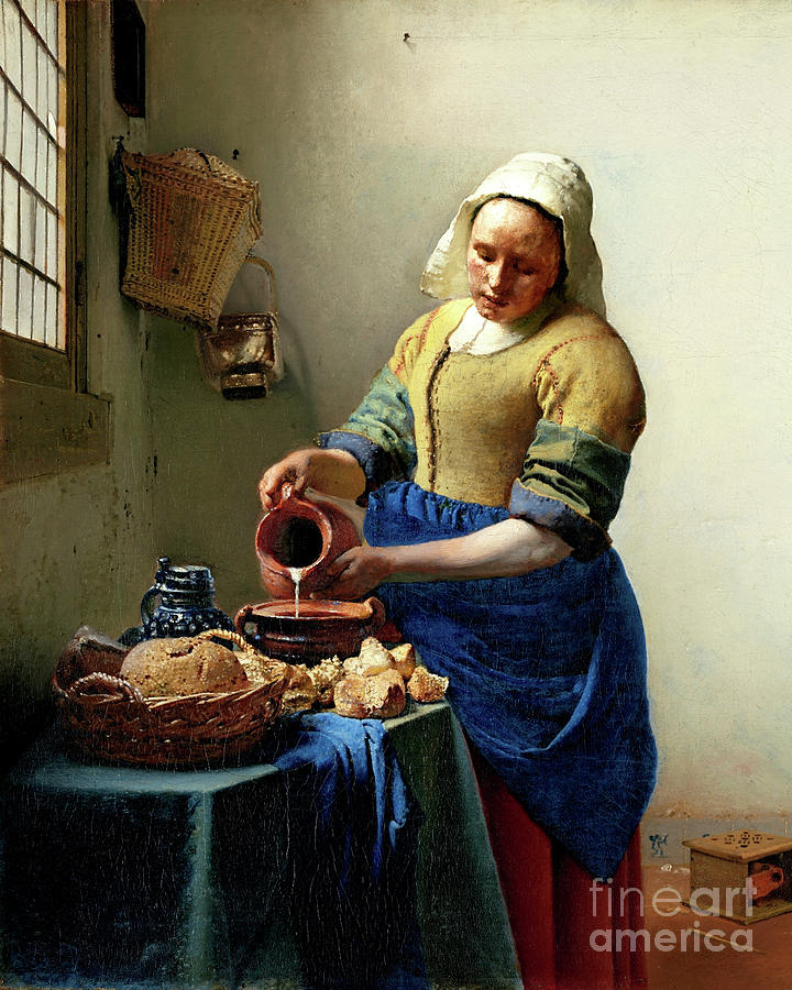 Remastered Art The Milkmaid by Johannes Vermeer 20230502 Mixed Media by Johannes Vermeer