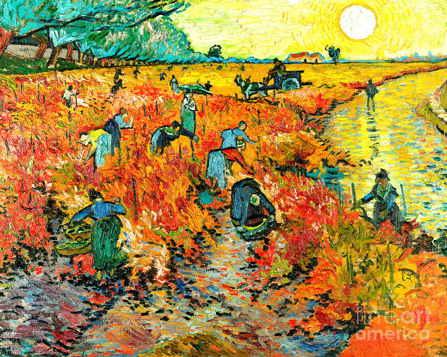 Remastered Art The Red Vineyards at Arles by Vincent Van Gogh 20230826 ...