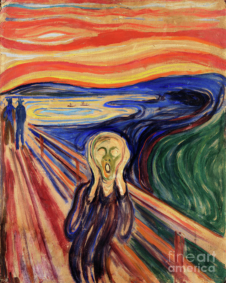Remastered Art  The Scream by Edvard Munch 20230520 Painting by - Edvard Munch