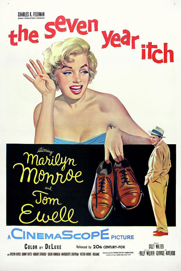 Marilyn Monroe Mixed Media - Remastered Art The Seven Year Itch Starring Marilyn Monroe 20230526 v2 by Movie Studio Artist