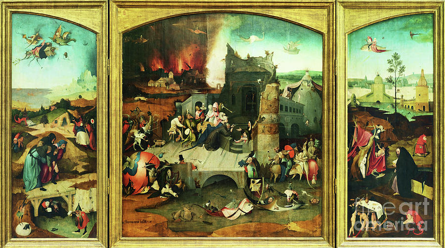 Remastered Art The Temptations of St Anthony by Hieronymus Bosch 20220110 Painting by Hieronymus Bosch