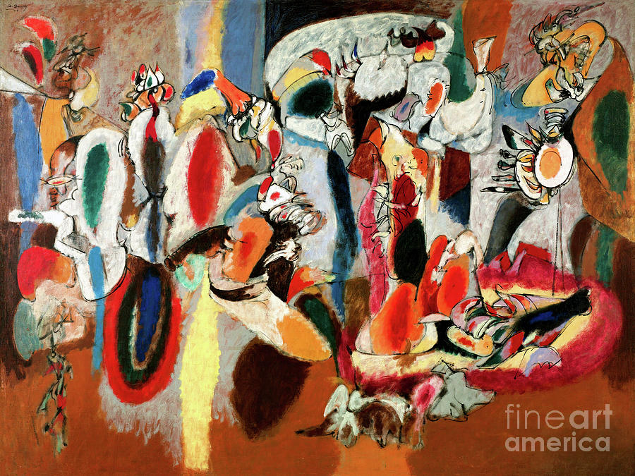 Remastered Art The The Liver Is The Cocks Comb by Arshile Gorky 20231231 Painting by Arshile Gorky
