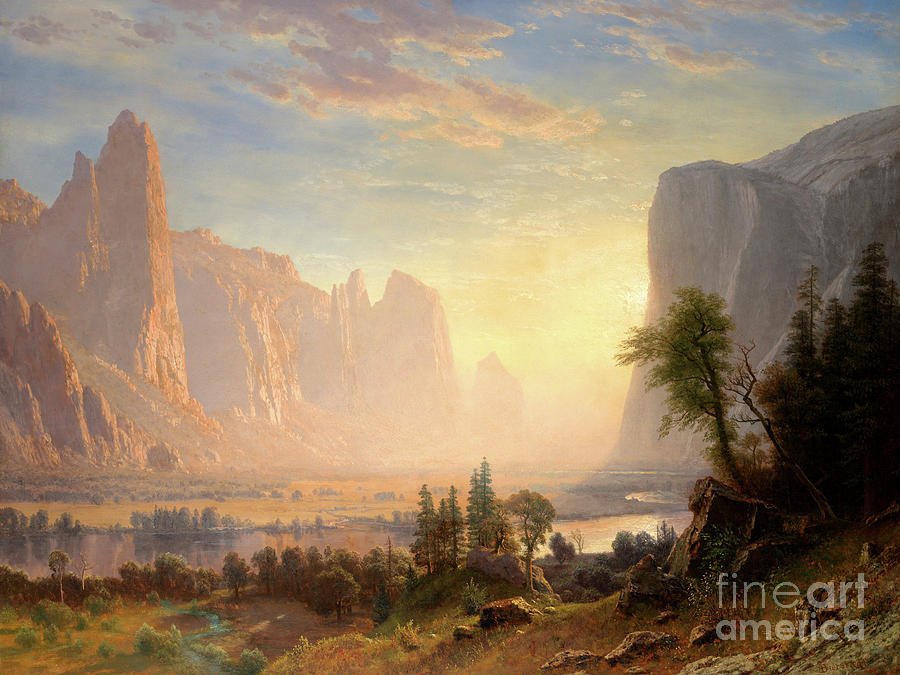 Remastered Art Valley of The Yosemite by Albert Bierstadt 20220404 Painting by Albert-Bierstadt