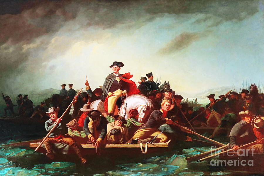 Remastered Art Washington Crossing The Delaware by George Caleb Bingham 20200202-1 Painting by George Caleb Bingham