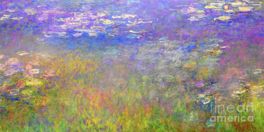 Remastered Art Water Lilies by Claude Monet 20220520 Painting by - Claude Monet