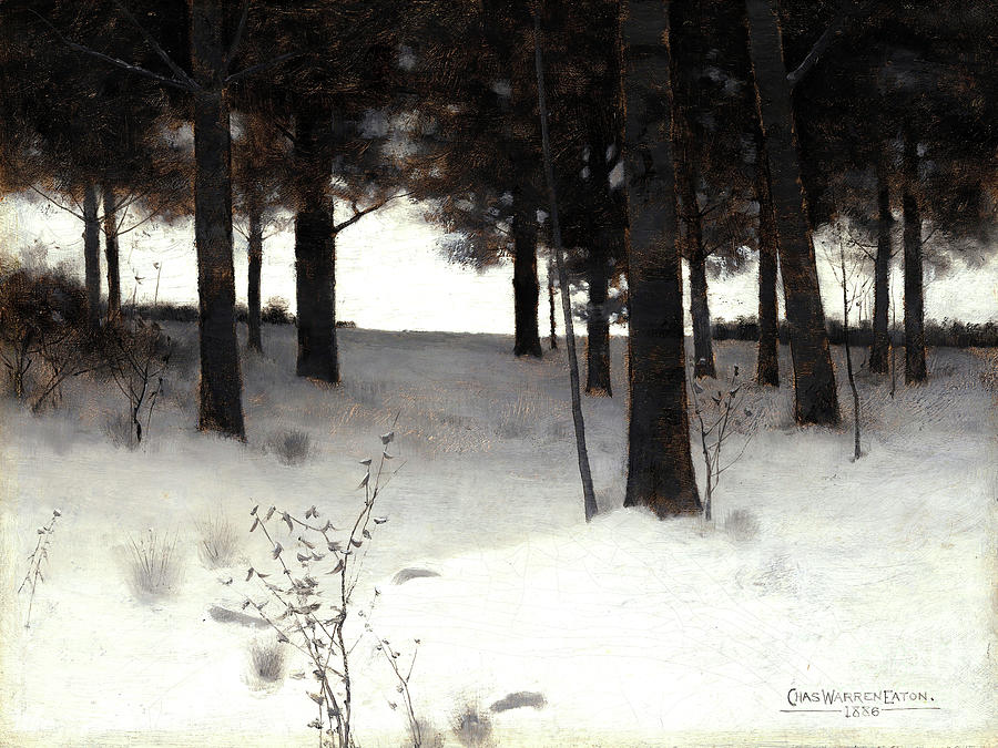 Remastered Art Woods In Winter by Charles Warren Eaton 20240113 Painting by Charles Warren Eaton