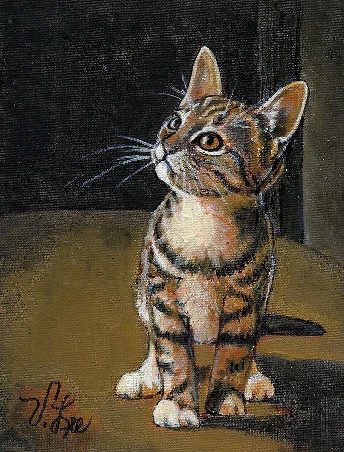 Rembrandt Kitten Painting by VLee Watson