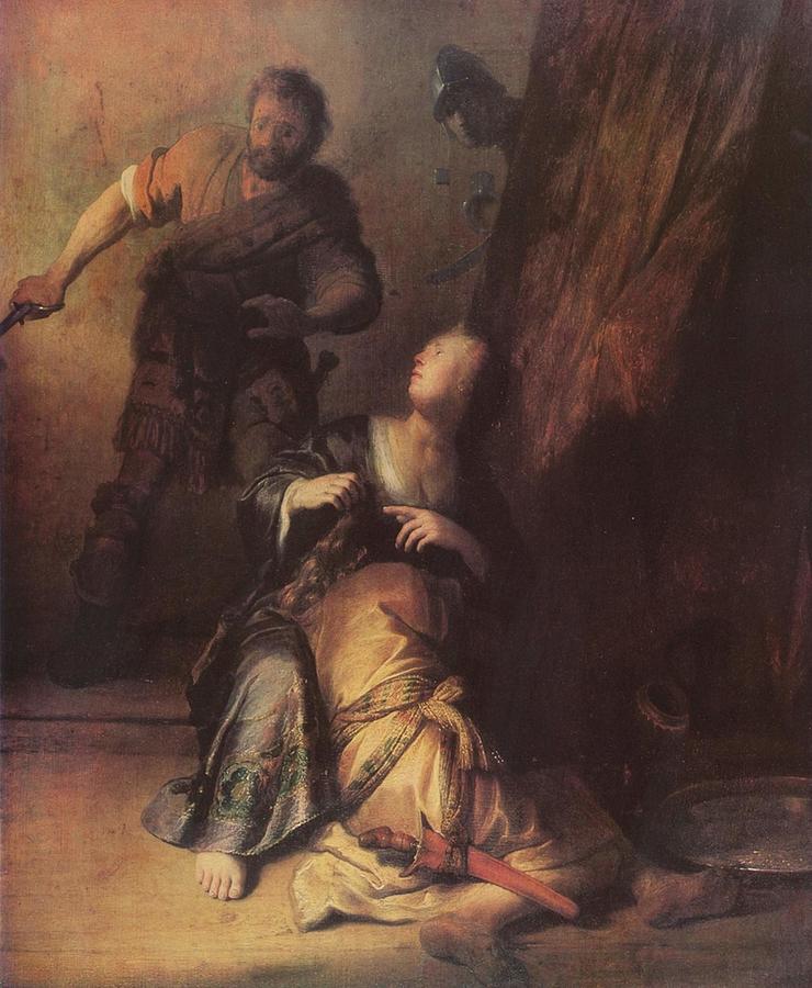 Rembrandt Samson Betrayed By Delilah Painting By Les Classics Fine Art America