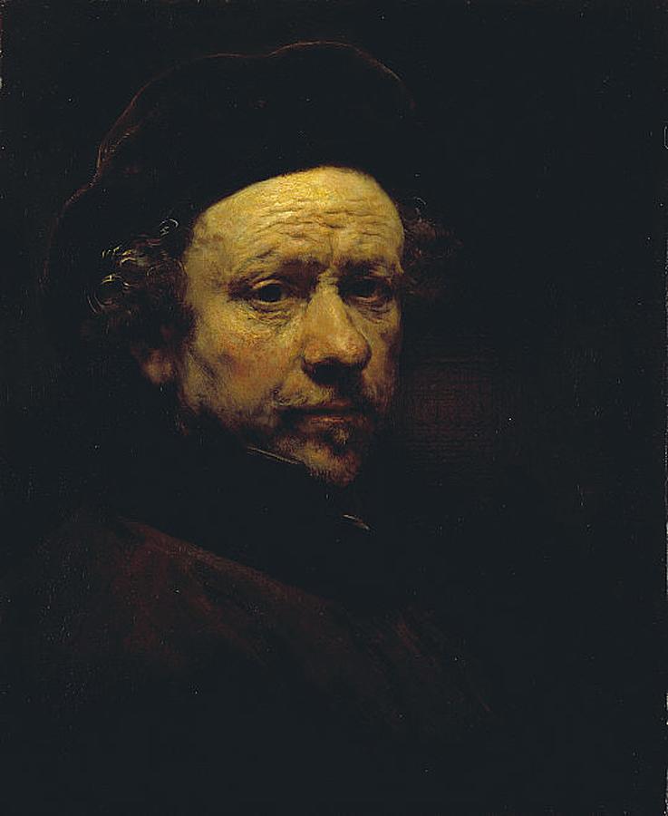 Rembrandt - Self-portrait aged 51 Painting by Les Classics - Fine Art ...