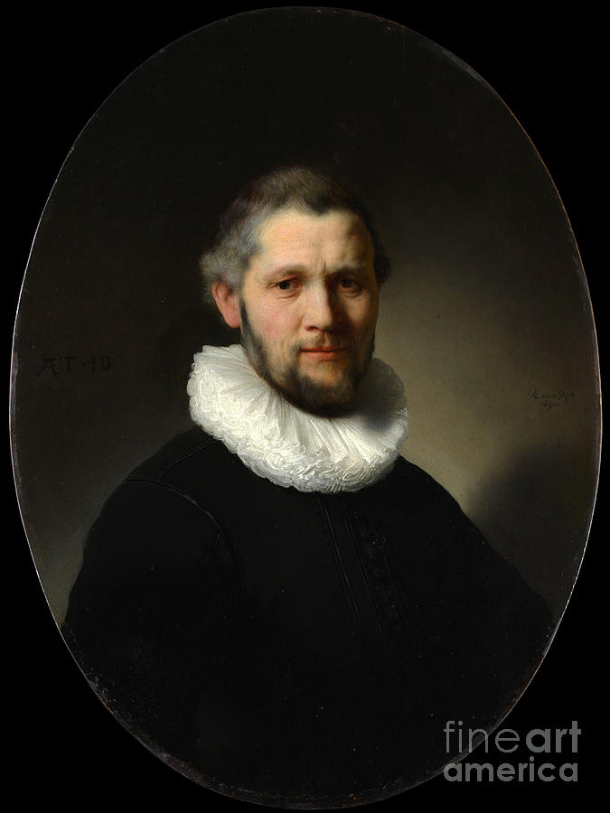 Rembrandt van Rijn - Portrait of a Man Painting by Alexandra Arts