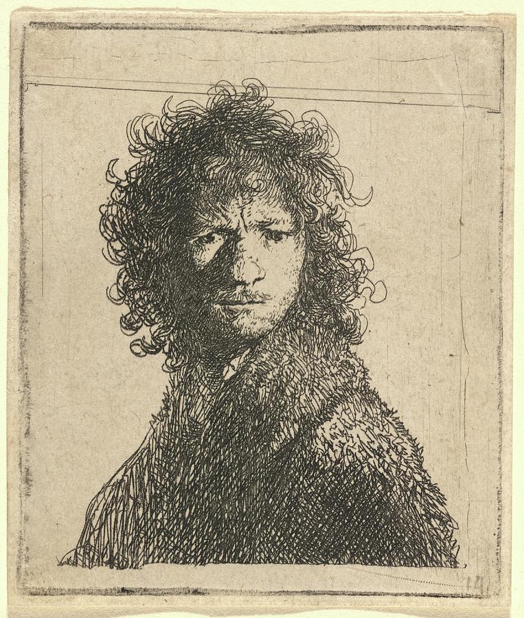 REMBRANDT VAN RIJN Self-Portrait, Frowning, 1630 Painting by MotionAge Designs