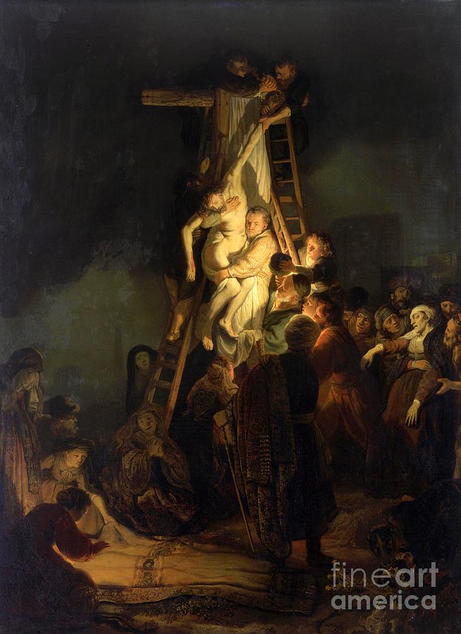 Rembrandt Painting - Rembrandt van Rijn - The Descent from the Cross by Alexandra Arts