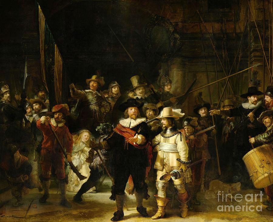Rembrandt van Rijn - The Night Watch Painting by Alexandra Arts