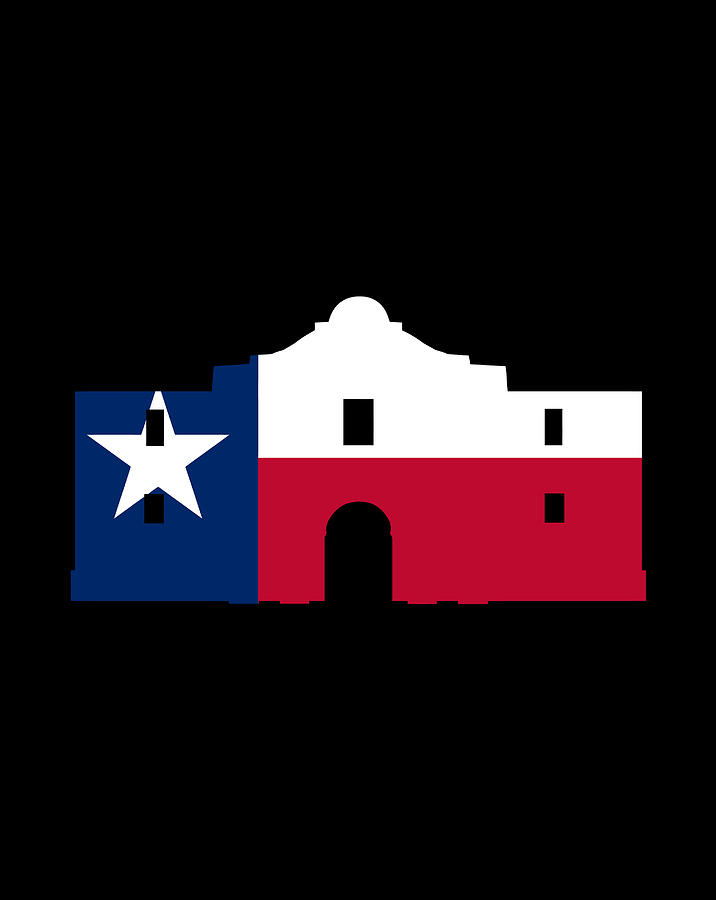 Remember The Alamo Texas Flag San Antonio Mission Digital Art by Naomi