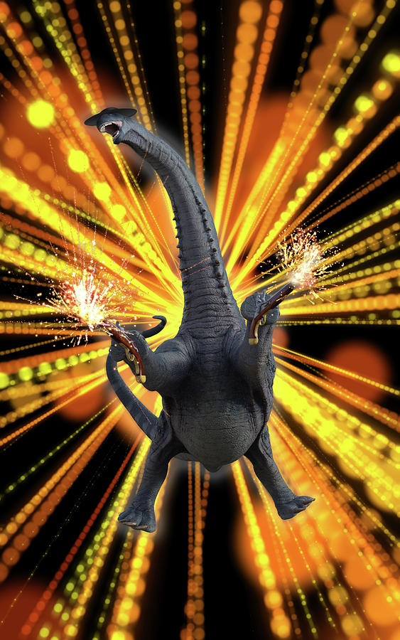 Dinosaur Digital Art - Remember the Alamosaurus by Carmen Hathaway